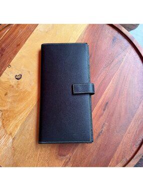 Genuine Leather Travel Wallet & Document Organizer